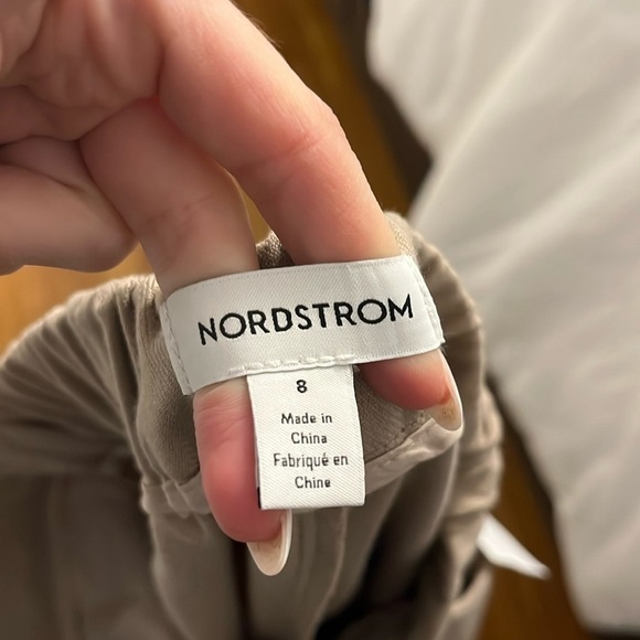 NWT Nordstrom Wide Leg Pull On Tan Pant Trousers Size 8 - Picture 8 of 13